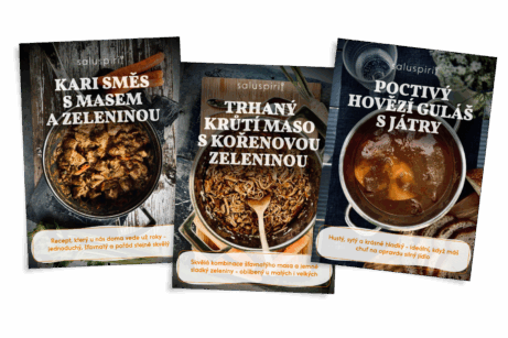 Náhled tří receptů z balíčku Uvař si svůj glamping - masová jídla z jednoho hrnce